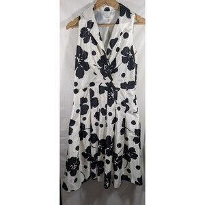 Dress Barn Women's Dress Sleeveless Floral Pattern Size 6 Summer Occasion Travel